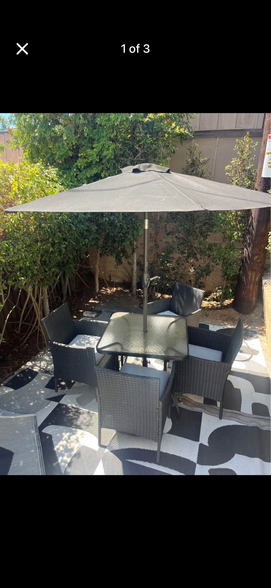 Patio Furniture Set With Umbrella