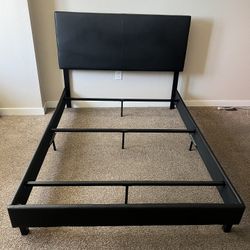 Black Upholdstered Bed Frame - Full 