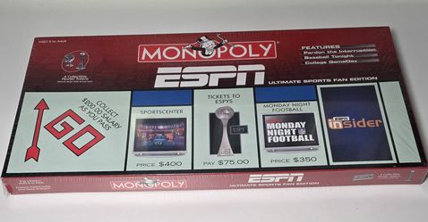 Monopoly ESPN Ultimate Sports Fan Edition board game. 