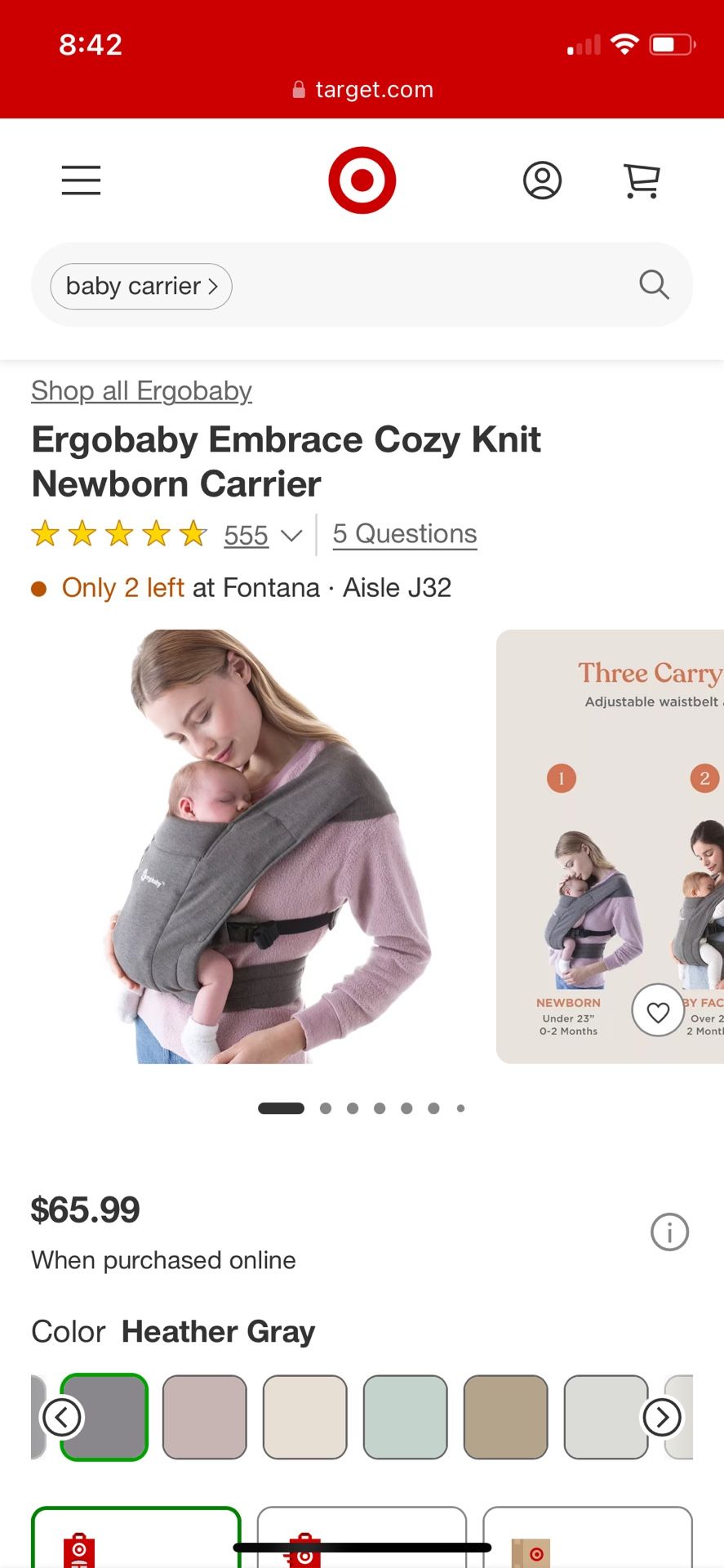 Ergo baby Embrace Carrier
