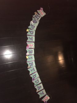 Birthday banner/party decor / the little mermaid