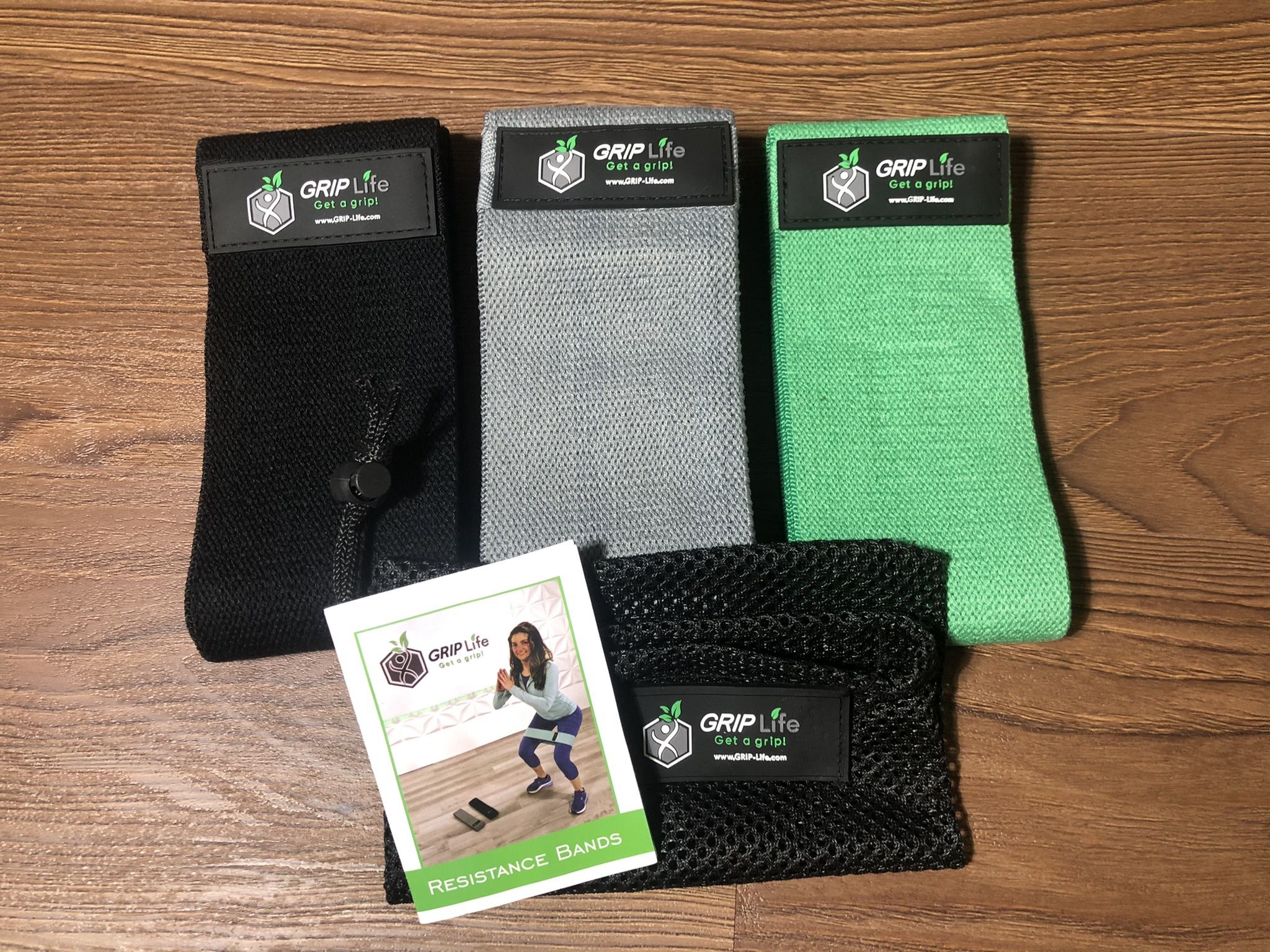 Hip Booty Bands Fabric Resistance Bands for Yoga Home Workout (Set of 3)