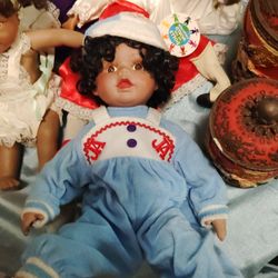 Beautiful porcelain collector doll in great condition. $70.