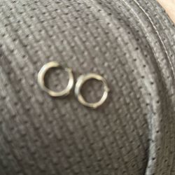 Mens Stirling Silver Ear Rings  