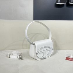 Diesel White Brand Logo Shoulder Bag
