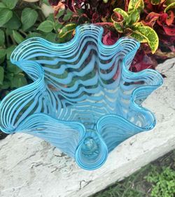 Vintage Makora Krosno Glass Vase Hand Blown