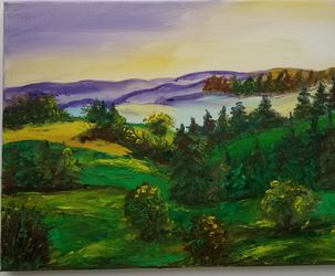 Painting, oil, canvas, 12"x16"