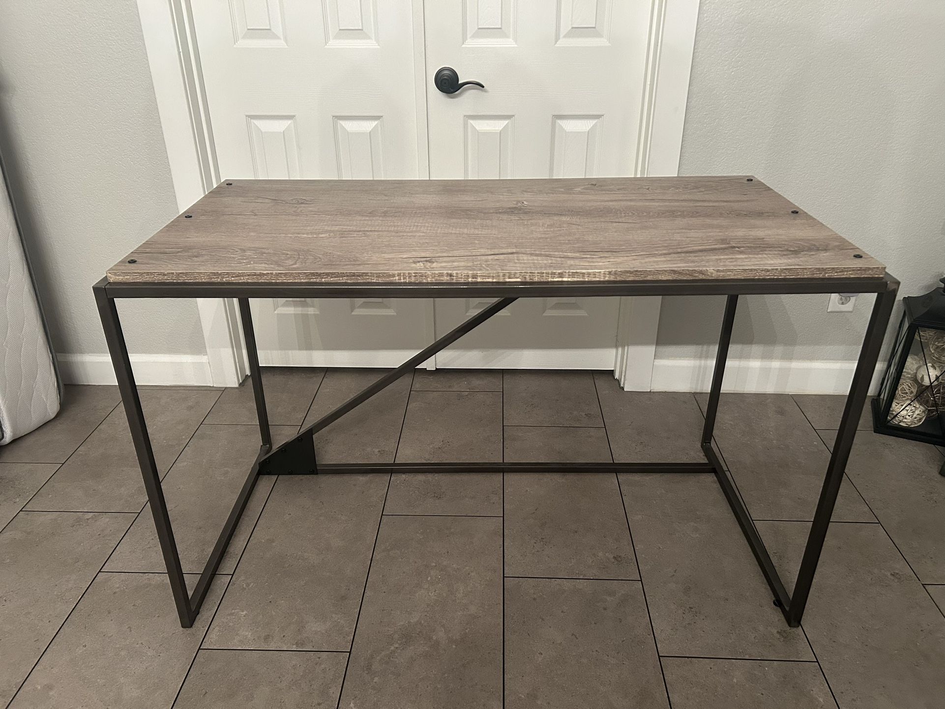 Metal And Wood Desk