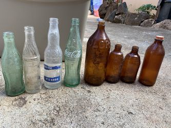 Old glass bottles