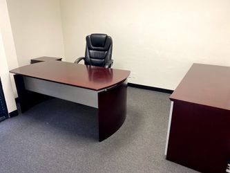 Executive Office Desk Setup