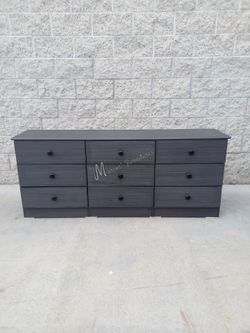 Gray Matte Wide Bedroom Dresser!