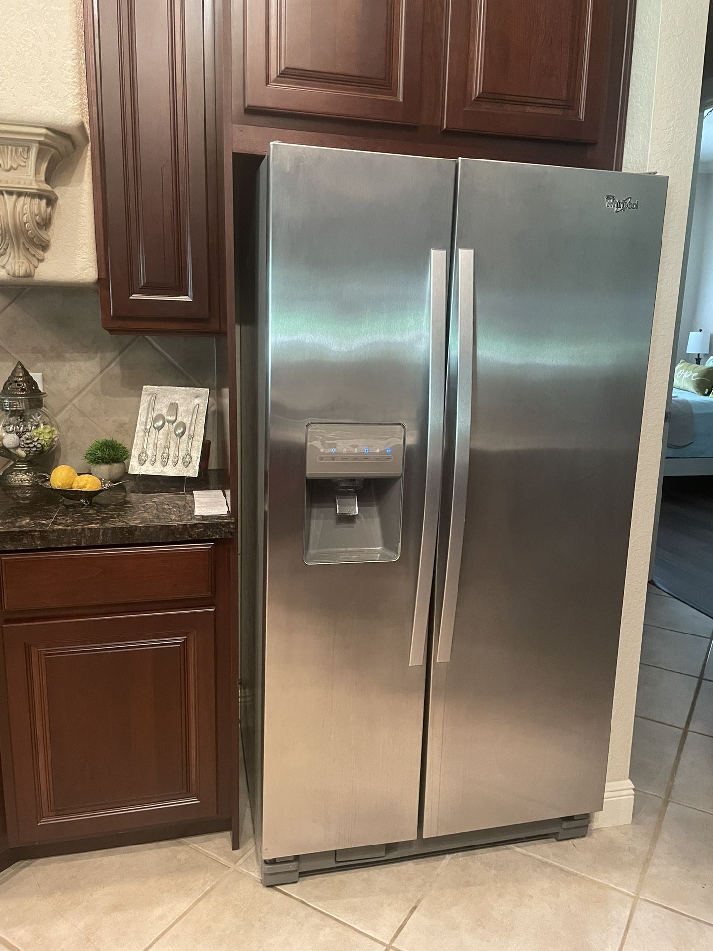Side By Side Stainless Fridge Whirlpool 