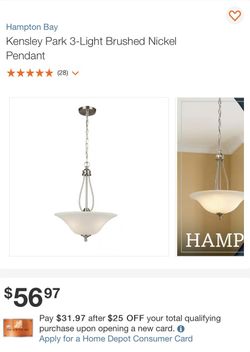 Kensley Park 3-Light Brushed Nickel Pendant