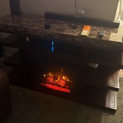 Top Brown Fire Place 