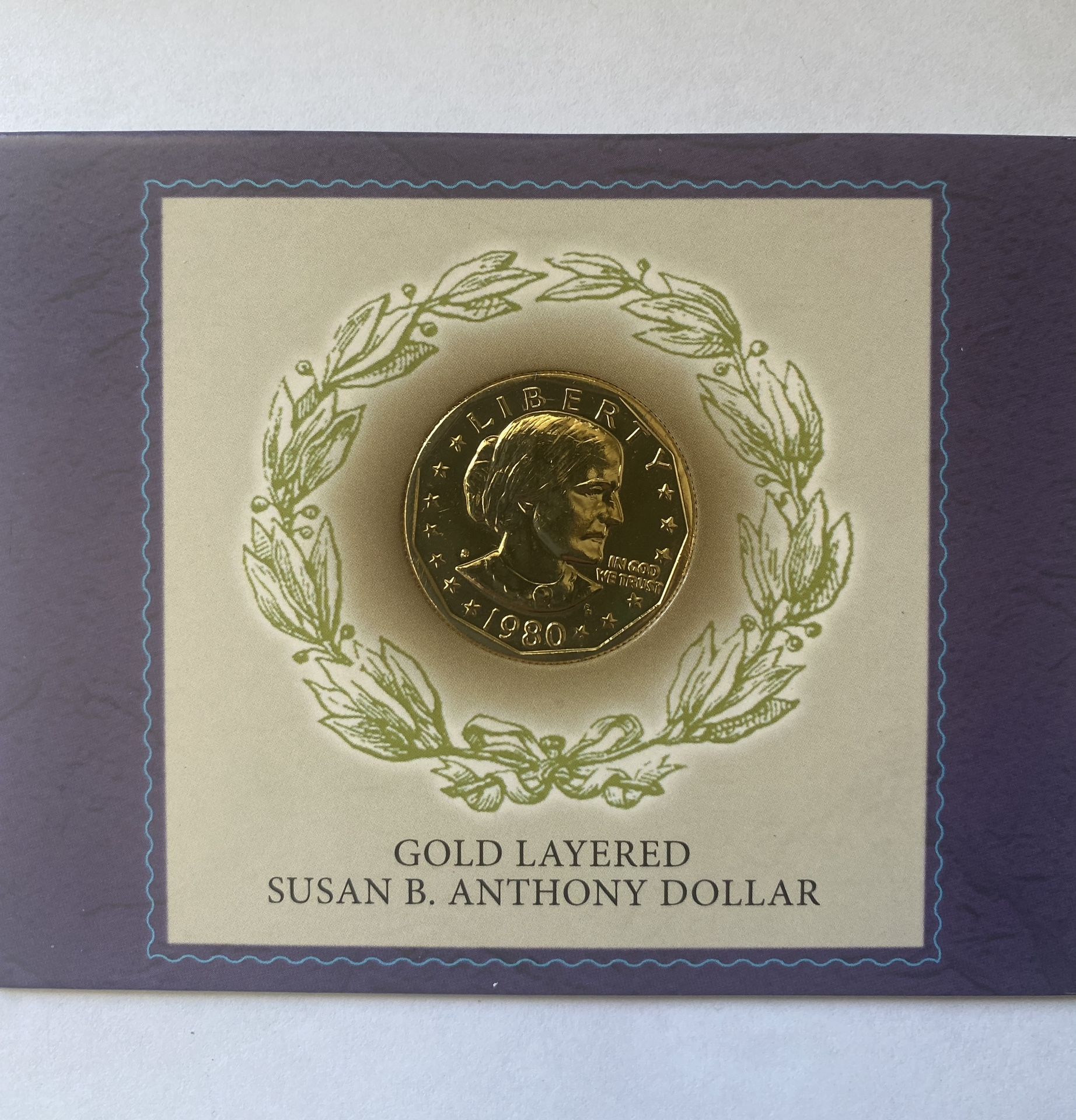 1980 Gold-Layered Susan B. Anthony Dollar – San Francisco Mint