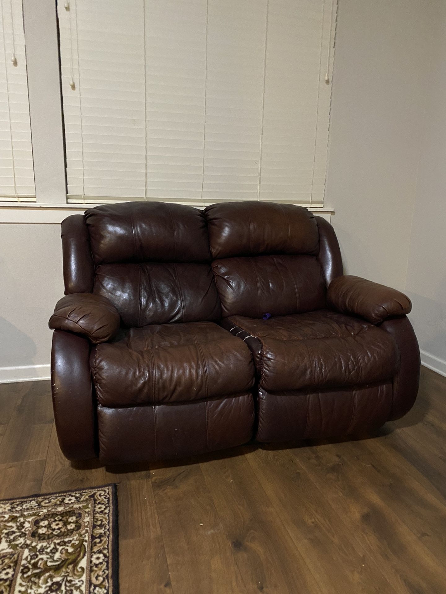 Brown Leather Sofa