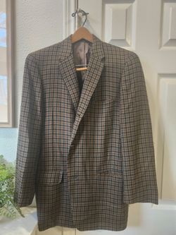 Hart Schaffner & Marx Trumpeter Men's Houndstooth Sport Coat Brown Tan