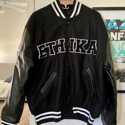 Ethika Genuine Leather Varsity Jacket