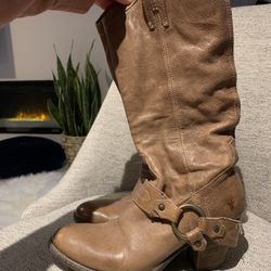 Brown Leather Frye Boots Womens Size 6 