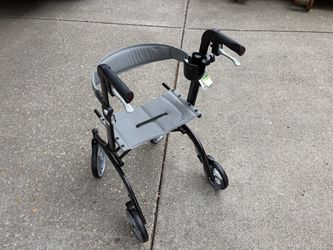 Four-Wheel Rollator Walker with Seat
