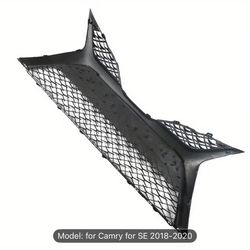 9PCS Front Bumper Hood Grille Lower Molding Fog Cover Glossy Black Mesh Style Replacement for Toyota for Camry SE 2018 2019 2020