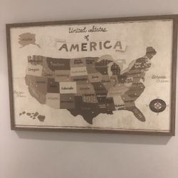 Wall Decor Map $40