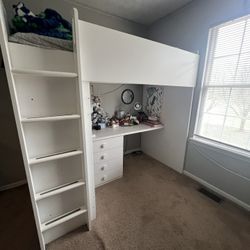 IKEA Loft Bed W/ Desk, Closet