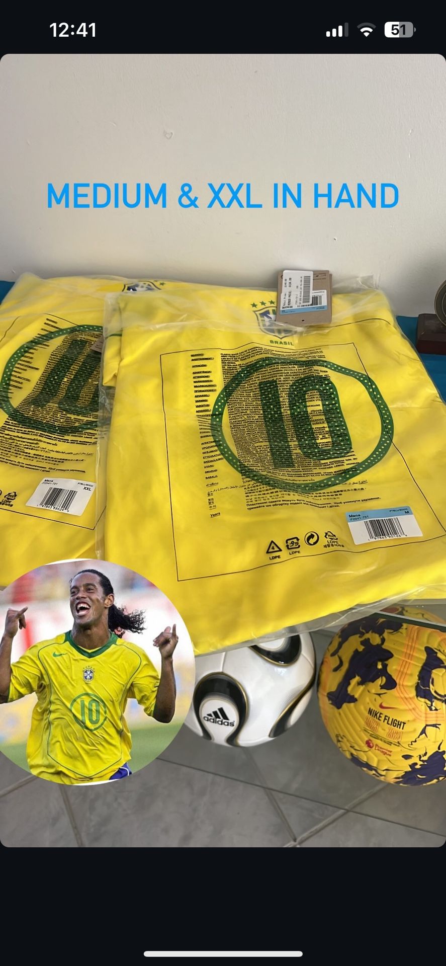 Nike Ronaldinho Jersey New 10 Brazil