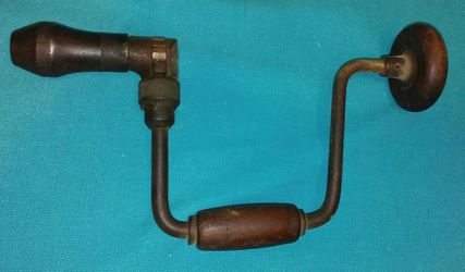 1930's Hand Drill Brace Ratcheting Reversable Drill USA - Works Great!