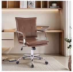 New Brown Leather Office Chair