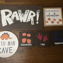 Dinosaur Signs For Child’s Room