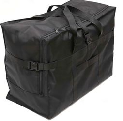 Storage Large Black Heavy-Duty Duffel Bag