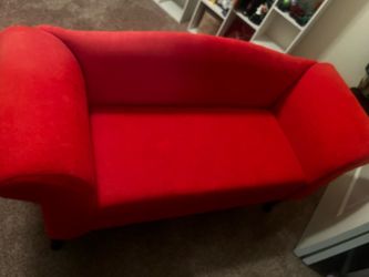 Red-Orange Chaise Lounge