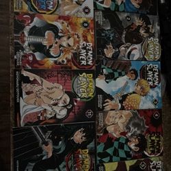 Demon Slayer Manga Lot (Vol. 1-5, 8-9 11-12, Stories of Water & Flame)