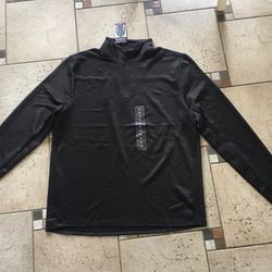 NWT Layer 8 Men’s Circular Knit 1/4 Zip Size XXL Black