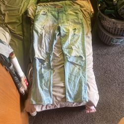 Arizona Jeans Stonewash Blue 32x30 Moto Skinny