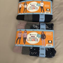 Girls Leggings 3-Pack Size 6/6X – New Cotton Stretch