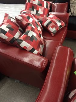 Leather sofa &love new