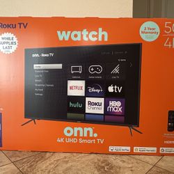 50” onn. Roku TV