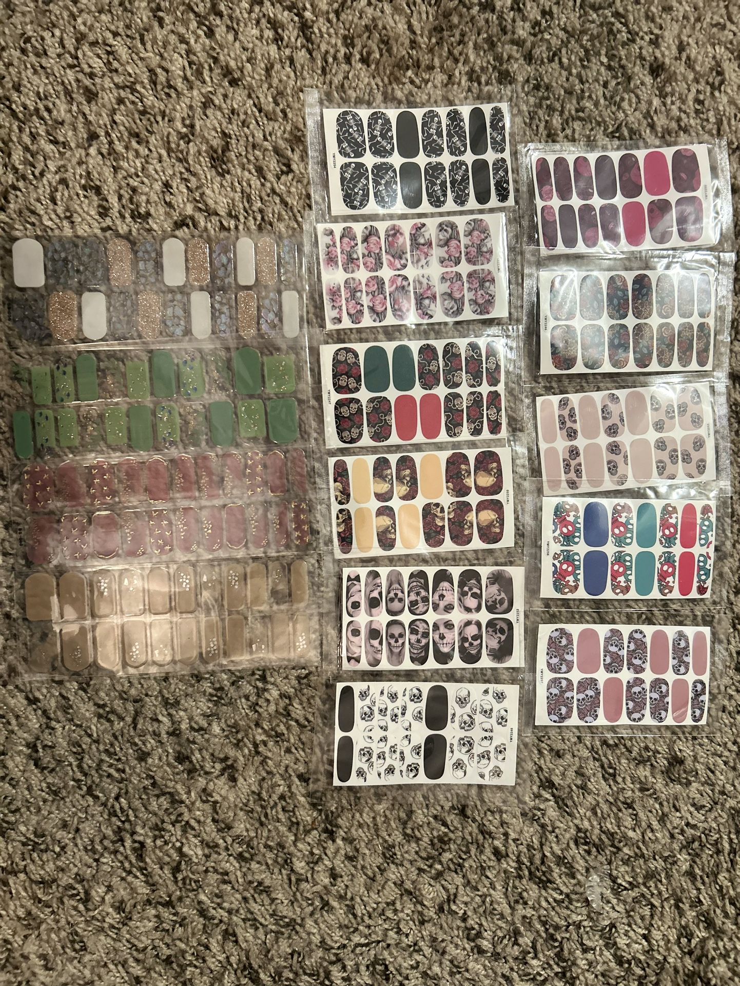 15 Sets Of Gel Nail Stickers (covers Whole Nail)