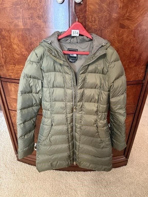 North Face Olive Green Puffer Coat