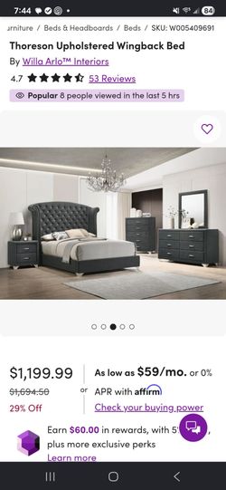 Queen glam bedroom set