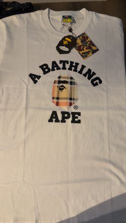 A Bathing Ape BAPE College Logo T-Shirt White
