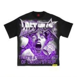 Awful Lot Of Cough Syrup x Lost Hills Shirt Mens XL & L Black Heavyweight Tee