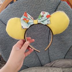 Handmade Yellow And Blue Winnie The Pooh Floral Disney Ears