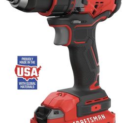 CRAFTSMAN V20 Cordless Drill/Driver Kit, 1/2 Inch, 2 Batteries and Charger Included (CMCD720D2)