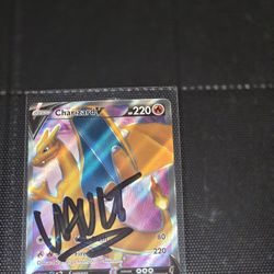 Charzard With POKE VAULTS SIGNATURE 
