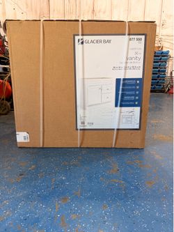 NEW Glacier Bay Hampton 36” White Bathroom Vanity – $260 EACH (2 Available)