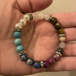 assorted stone bracelet