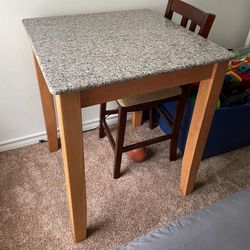 Marble Top table And two chairs